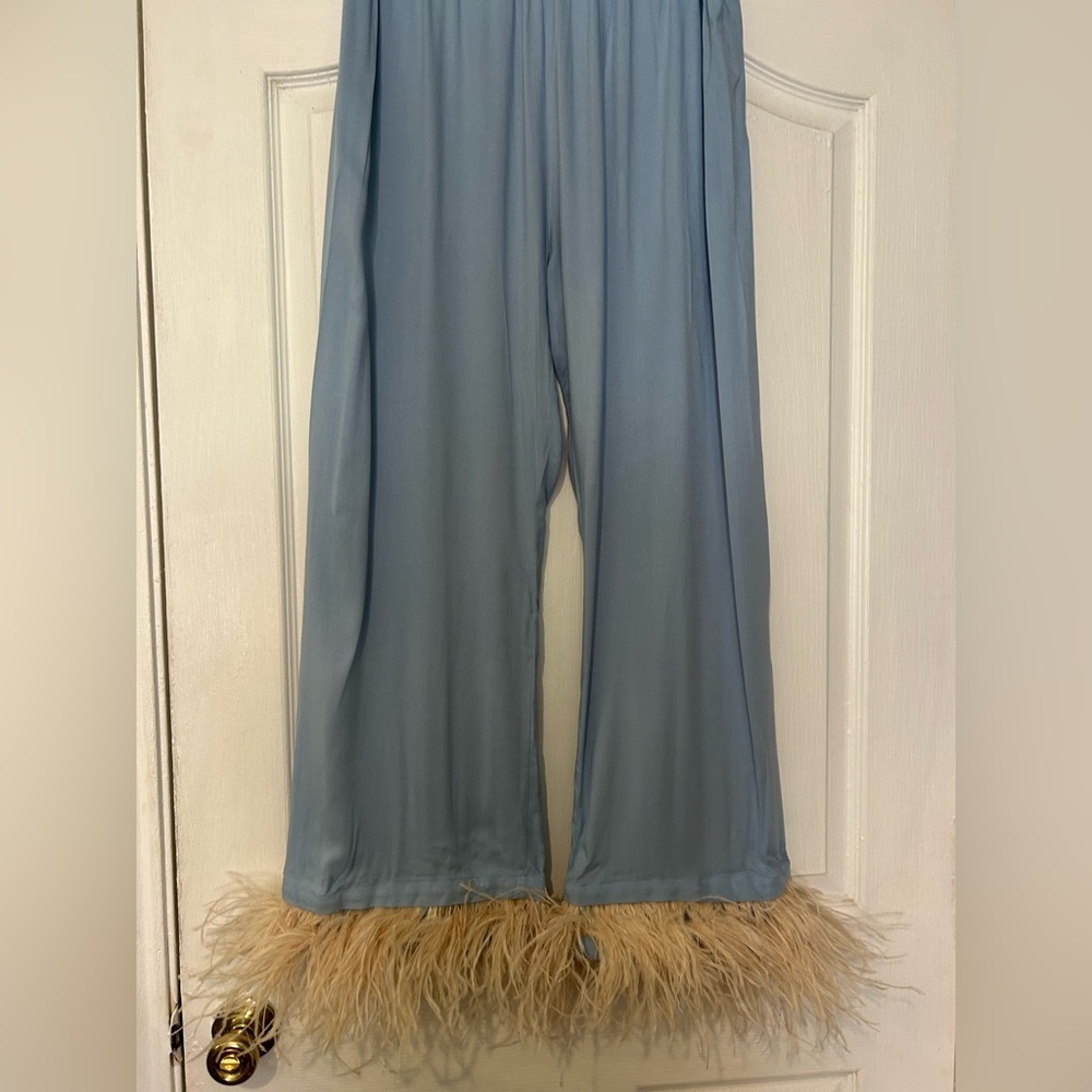 SLEEPER ostrich Feather Pajama Bottoms xl - Picture 10 of 16